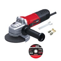 Promaker Power Angle Grinder 4-1/2 inch with One grinding Wheels and two (2) extra Carbon brushes (115mm) 6.5-Amp 750W. PRO-ES750.