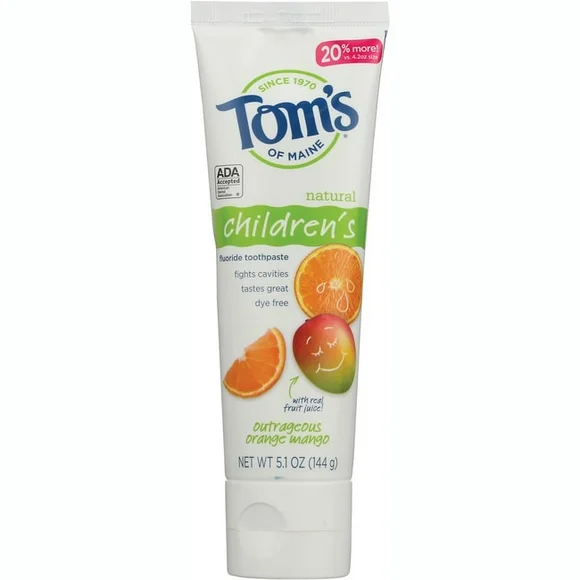 Tom's of Maine Children's Orange Mango Anticavity Toothpaste, 5.1oz