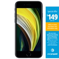 AT&T PREPAID Apple iPhone SE 2020 64GB Black Prepaid Smartphone