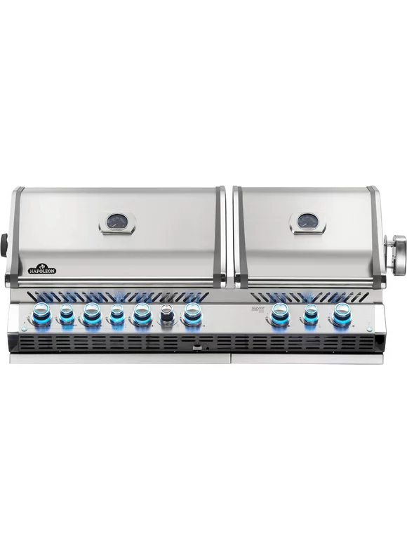 Napoleon Prestige Pro 825 Built-in Natural Gas Grill With Infrared Rear Burner And Infrared Sear Burners