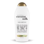 OGX Nourishing + Coconut Milk Moisturizing Shampoo for Strong & Healthy Hair, with Coconut Milk, Coconut Oil & Egg White Protein, Paraben-Free, Sulfate-Free Surfactants, 25.4 fl.oz