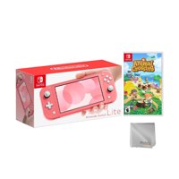 2020 New Nintendo Switch Lite Coral Bundle with Animal Crossing: New Horizons NS Game Disc and Mytrix Microfiber Cleaning Cloth - 2020 Best Game!