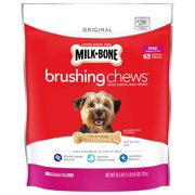 Milk-Bone Brushing Chews Daily Dental Dog Treats, Mini, 25.5 Ounces, 65 Bones Per Bag