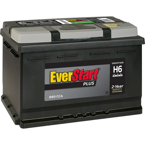 EverStart Plus Lead Acid Automotive Battery, Group Size H6 / LN3 / 48 12 Volt, 660 CCA