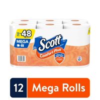 Scott ComfortPlus Toilet Paper, 12 Mega Rolls, Bath Tissue
