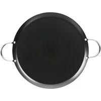 Imusa Round 9" Carbon Steel Comal with Metal Handles, Black