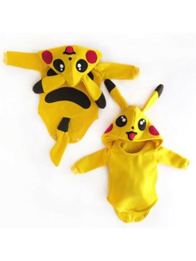 Pokomon Pikachu Newborn Infant Baby Boys Girls Outfit Jumpsuit Rompers Playsuit