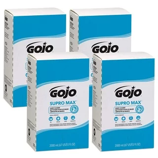 GOJO SUPRO MAX Hand Cleaner, Citrus Scent, 2000 mL Heavy Duty Hand Cleaner Refill for GOJO PRO TDX Push-Style Dispenser (Pack of 4) - 7272-04, Formulated to remove.., By Brand Gojo