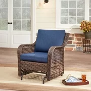 Mainstays Tuscany Ridge Outdoor Glider Chair, Blue