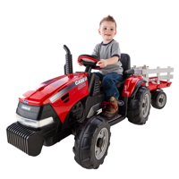 Peg Perego Case IH Magnum Tractor and Trailer 12-Volt Battery-Powered Ride-On