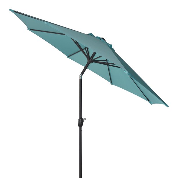 Mainstays 9' Outdoor Tilt Market Patio Umbrella - Aqua