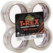 T-REX 1.88 In. x 35 Yd. Packing Tape Rolls, Clear, 4-Count