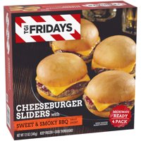 TGI Friday's Cheeseburger Sliders with Sweet & Smoky BBQ Sauce 4 count Box