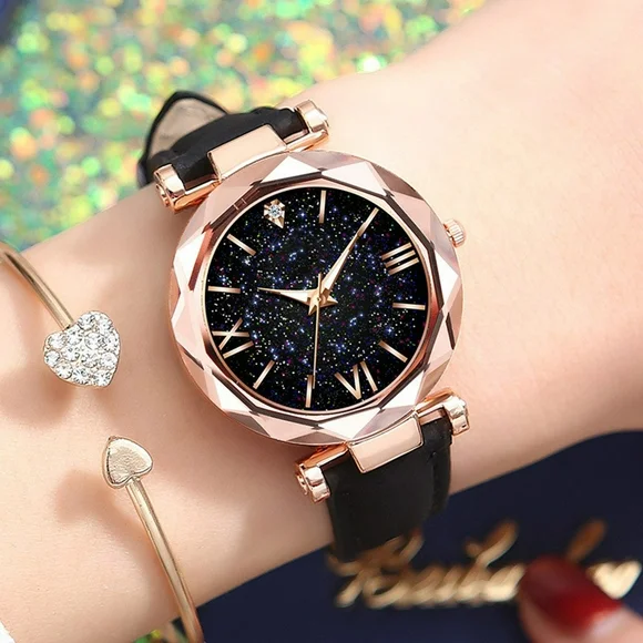 Quartz Watch | Star-Wars Watches | Unisex Stars Little Point Frosted Belt Watch Dotted with Roman Scale Watch, Gold, Stainless Steel, Invicta Watches StarWars, Citizen Men's Wars Watches