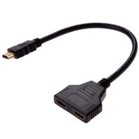 HDMI Splitter Adapter Cable - HDMI Splitter 1 in 2 Out/HDMI Male to Dual HDMI Female 1 to 2 Way for HDMI HD, LED, LCD, TV, Support Two The Same TVs at The Same Time