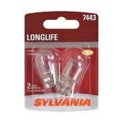 Sylvania 7443 Long Life Halogen Auto Mini Bulbs, Pack of 2.