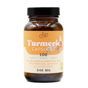 Organic Turmeric Capsules - 100 Capsules 540mg, Raw & Pure Curcumin Root Powder Supplement, Gallbladder, Liver, & Inflammation