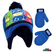 E-One Toddler Winter Hat, Kids Gloves or Toddlers Mittens, PJ Mask Baby Beanie for Boys Ages 2-4