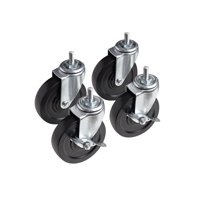 4" Casters, 3/8" Bolt, Heavy Duty, Total Loading Capacity 600 lbs., 4-Pack