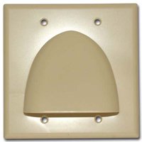 Skywalker Signature Series Double Gang Bundled Cable Wall Plate (Almond)
