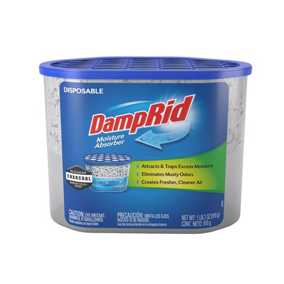 DampRid Moisture Absorber with Activated Charcoal, 18 oz., Fragrance Free