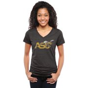 Alabama State Hornets Women's Classic Primary Tri-Blend V-Neck T-Shirt - Black