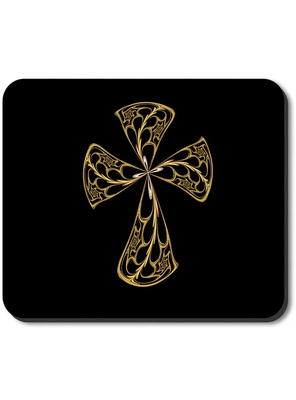 Art Plates Mouse Pad - Gold Cross