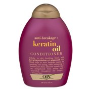OGX Anti-Breakage + Keratin Oil Fortifying Anti-Frizz Conditioner for Damaged Hair & Split Ends, with Keratin Proteins & Argan Oil, Paraben-Free, Sulfate-Free Surfactants, 13 fl. oz