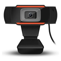HXSJ A870 USB Webcam 480P Fixed Focus Computer Camera Built-in Sound Absorbing Microphone for Desktop Computer Laptop Orange