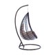 image 1 of LeisureMod Modern Wicker Hanging Egg Swing Chair Indoor Outdoor Use in Brown