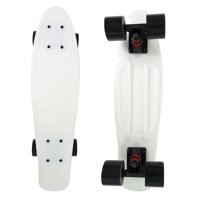 veZve Mini Cruiser Skateboard Complete for Kids Boys Girls, 22 inch, White