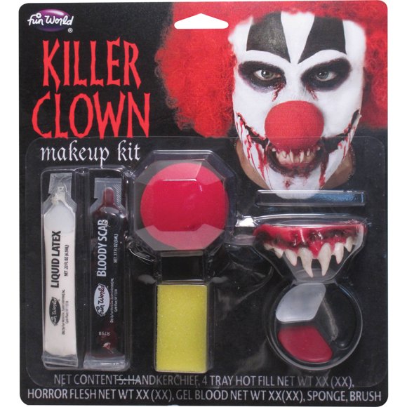 Fun World Killer Clown Halloween Costume Prosthetic