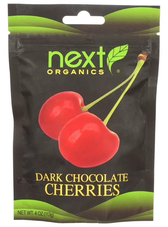 Next Organics Dark Chocolate Covered Snacks Cherry 4 oz