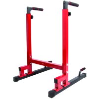 BalanceFrom Multi-Function Dip Stand Dip Station Dip bar with Improved Structure Design, 500-Pound Capacity