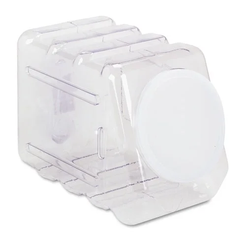 Interlocking Storage Container With Lid, Clear Plastic | Bundle of 2 Each