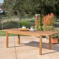 Aleena Outdoor Expandable Acacia Wood Dining Table, Teak