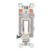HUBBELL WIRING DEVICE-KELLEMS HBL1222W Wall Swtch,2-Pole,120/277V,20A,Wht,Toggl