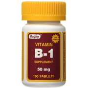Rugby Vitamin B-1 Tablets, 50 mg, 100 Count