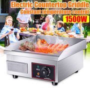 1500W Electric Countertop Griddle Flat Top Commercial Restaurant Grill BBQ 14'' x 16''x 8''