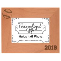 Personalized Gifts Baseball Dad Baseball Mom Gift 2021 Sports Team Photo Frame Wood Engraved 4x6 Landscape Picture Frame