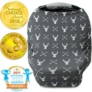 Kids N' Such Baby Nursing Cover, Car Seat Canopy for Car Seat, Multi Use, Stag Deer