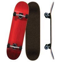 Yocaher Blank 7.75" Complete Skateboard - Stained Red