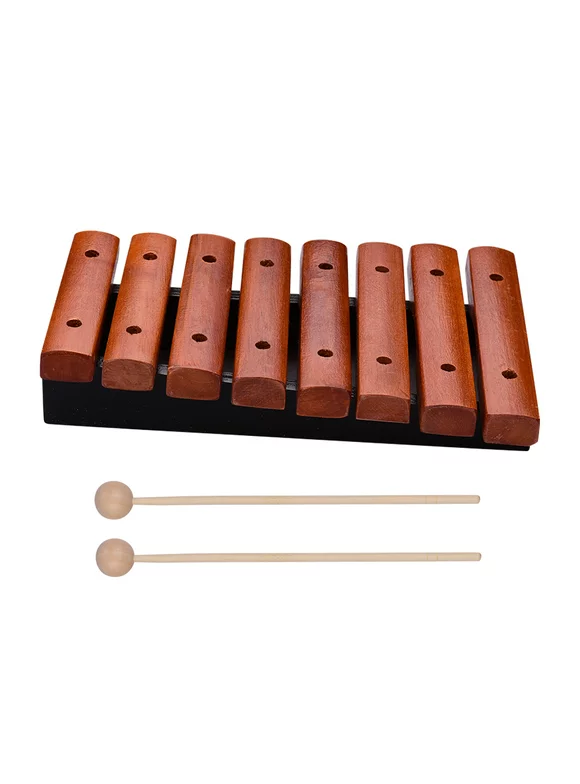 Dcenta Musical Instrument 8 Notes Wood Xylophone Includes 2 Wooden Mallets for Children Kids Educational Music Toys