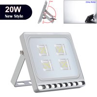 Viugreum 20W LED Flood Lights, Thinner Lighter Outdoor Lighting, Waterproof IP65, 1600LM, Daylight White(6000-6500K), Super Bright Security Lights, for Garden, Yard, Road, Square - 1 Pack