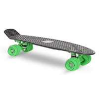 KaZAM Shark Wheel Skateboard, Black/Green
