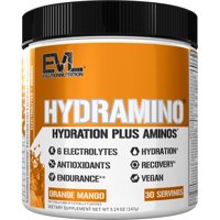 Evlution Nutrition HYDRAMINO All 6 Electrolytes Plus Aminos - 30 Servings - Orange Mango