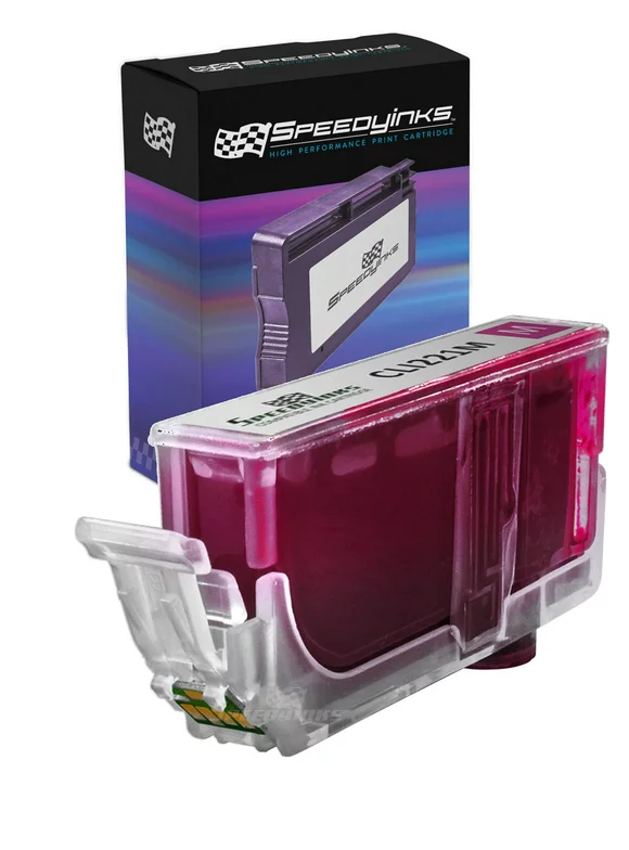 Speedy Inks Compatible Inkjet Cartridge w/ Chip Replacement for Canon CLI221 (Magenta)