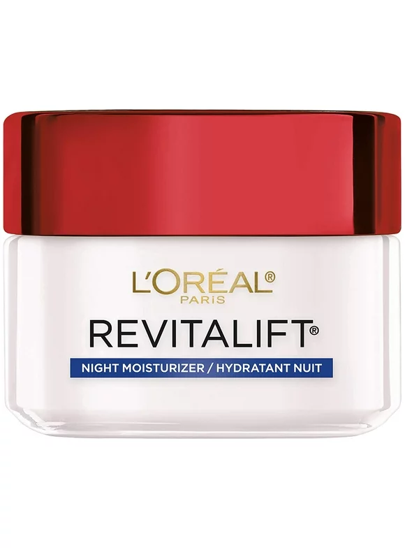Night Cream by , Revitalift Anti-Aging Face Moisturizer with Pro-Retinol and Centella Asiatica, Paraben Free, Non-Comedogenic, Suitable for Sensitive Skin, 1.7 oz.