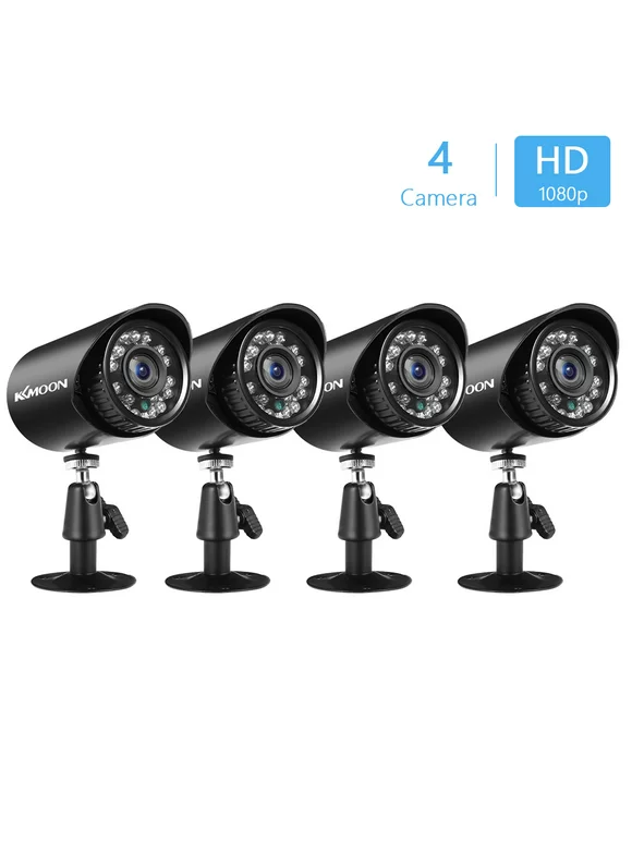 Aibecy 4pcs 1080P 2MP Analog CCTV Cameras with Infrared Night Vision Motion Detection NTSC System Outdoor Weatherproof