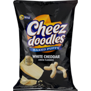 Wise Foods White Cheddar Cheese Doodles Baked Puffs 8.0 oz. Bag (3 Bags)
